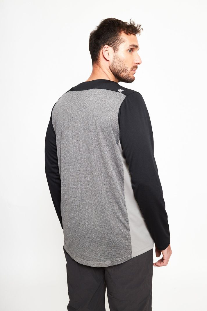 Polera manga larga hombre MTB gris -2