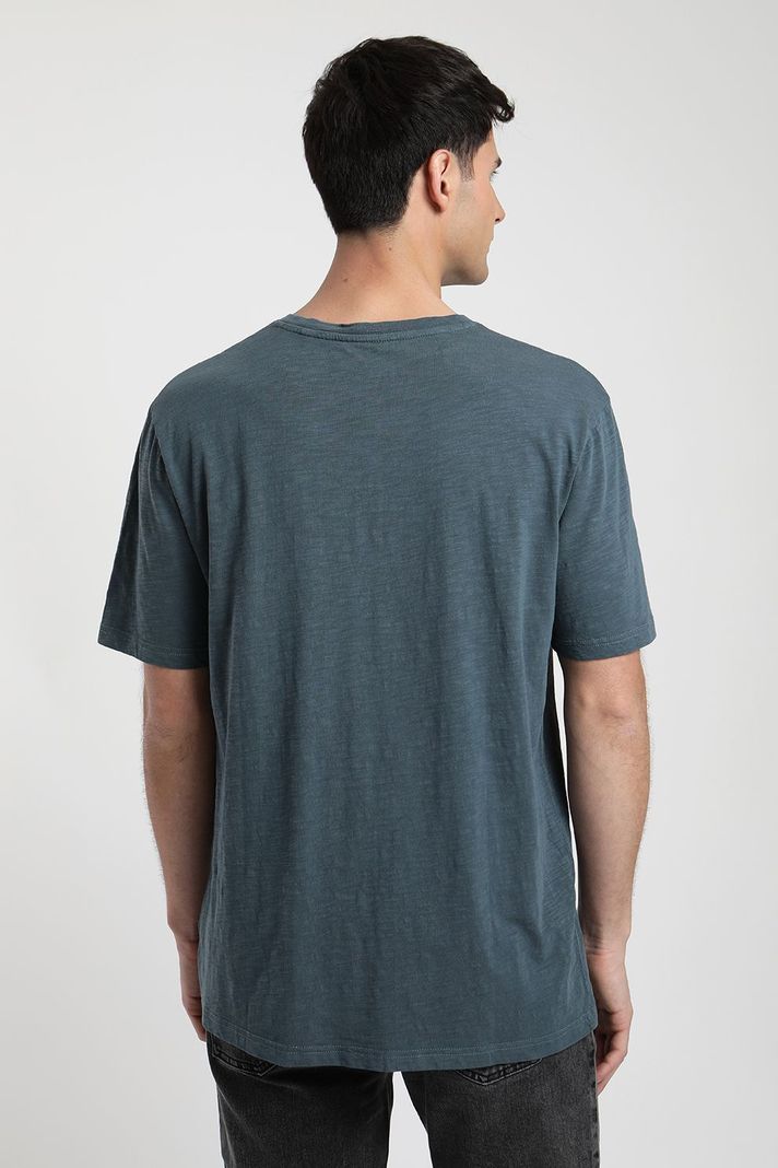 Polera manga corta hombre Mao azul  -2