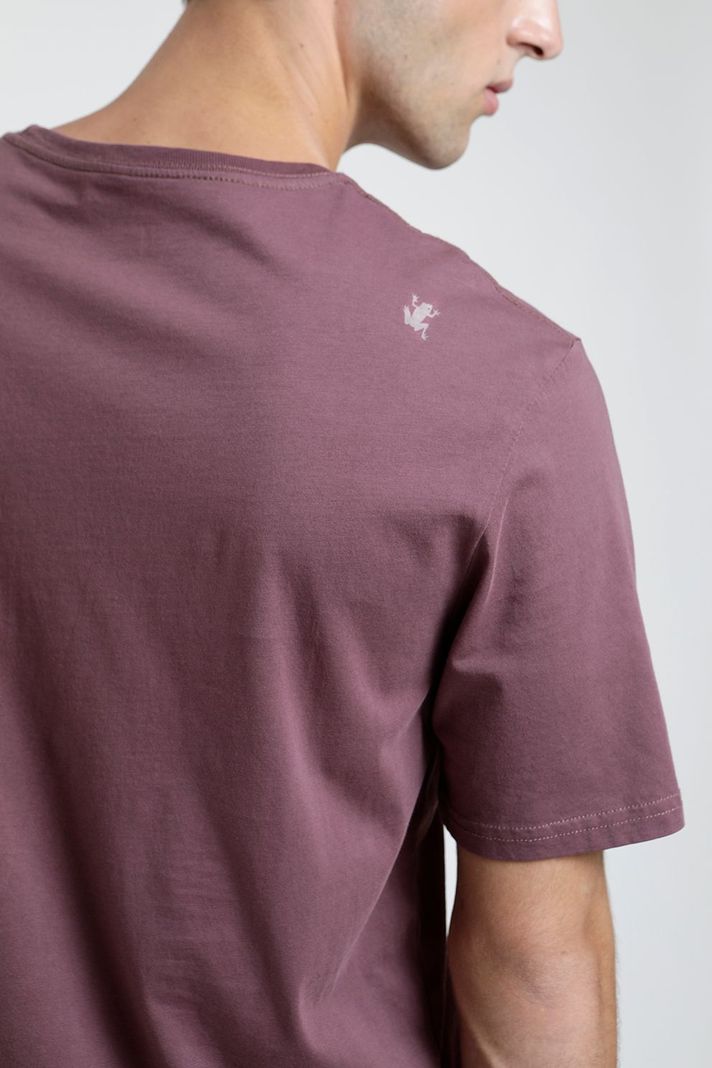 Polera manga corta hombre Plain burdeo -3