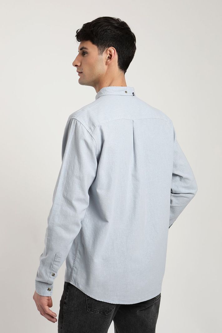 Camisa manga larga Basic celeste -1