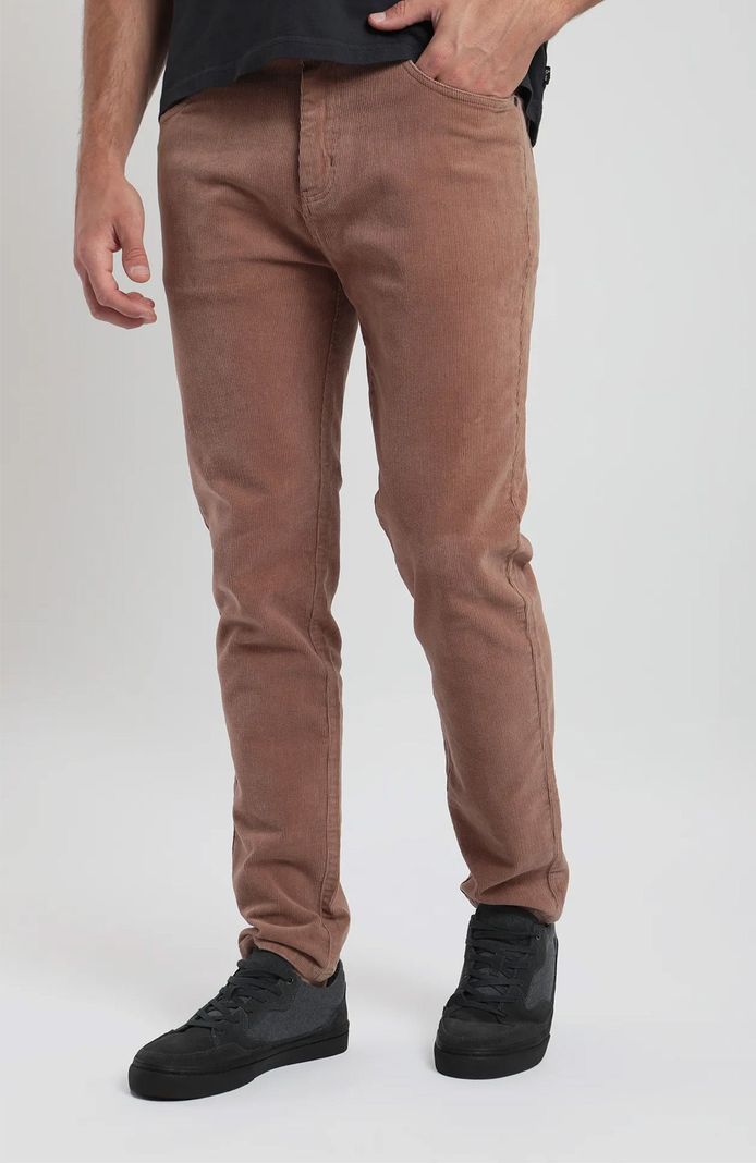 Pantalón hombre Cotelé café-0
