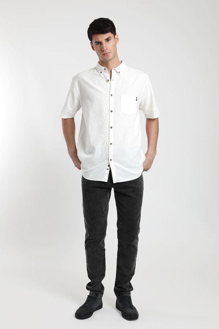 Camisa manga corta kids Classic blanco -1