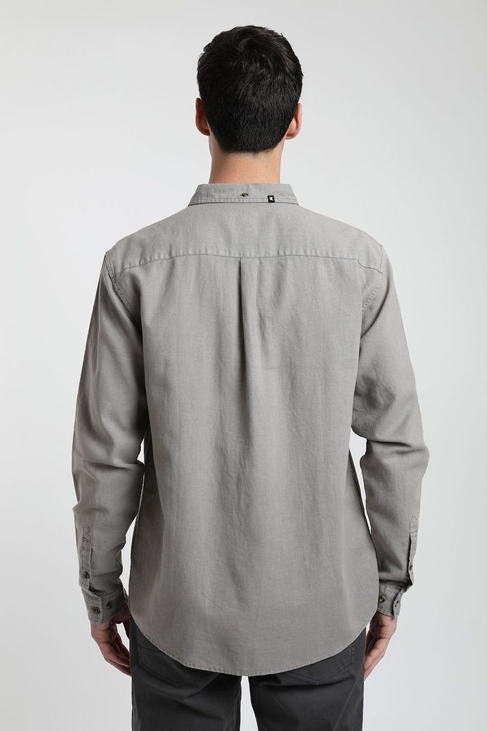 Camisa manga larga Basic gris -1