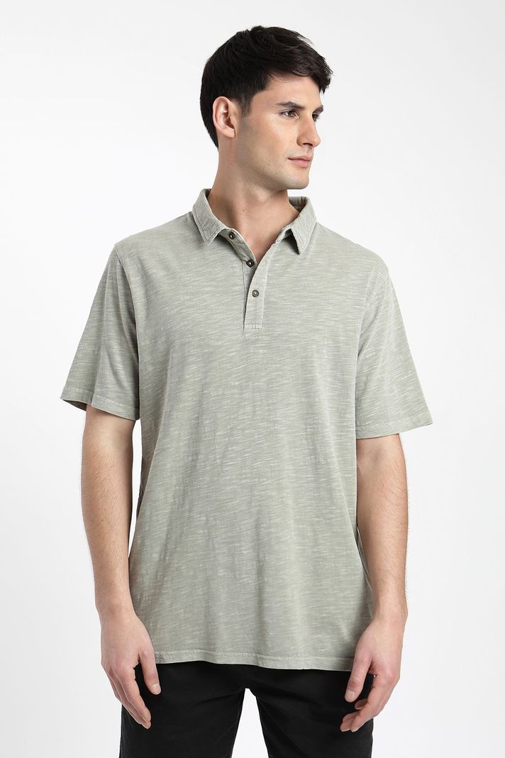 Polera manga corta hombre DT verde claro  -0