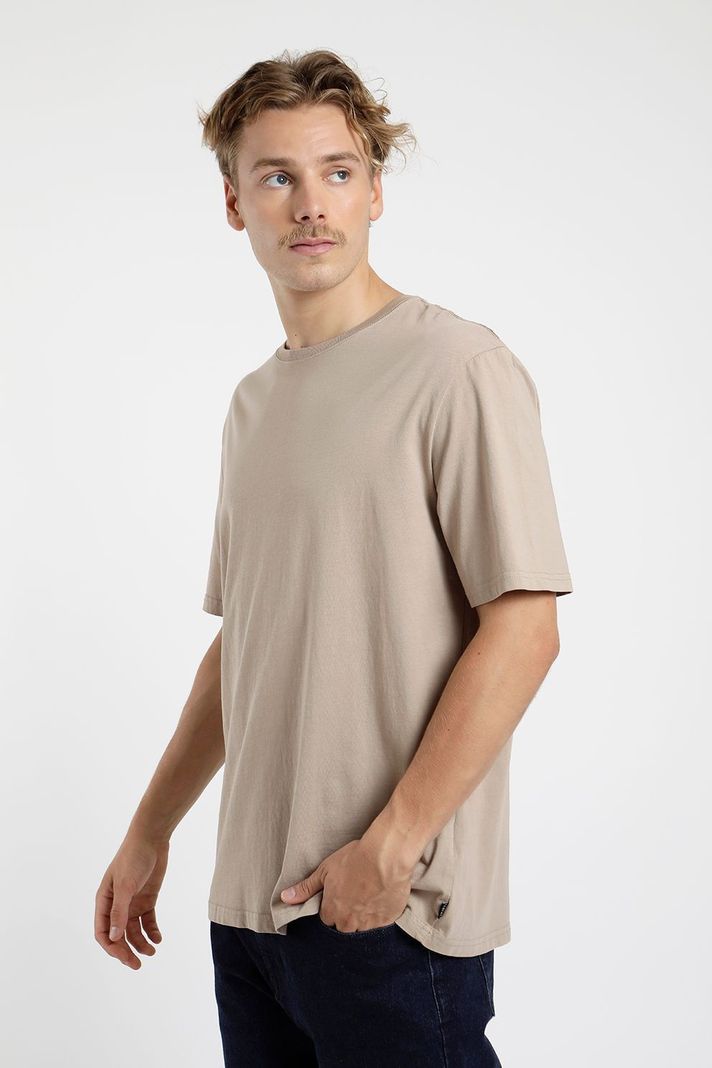 Polera manga corta hombre Plain camel -0