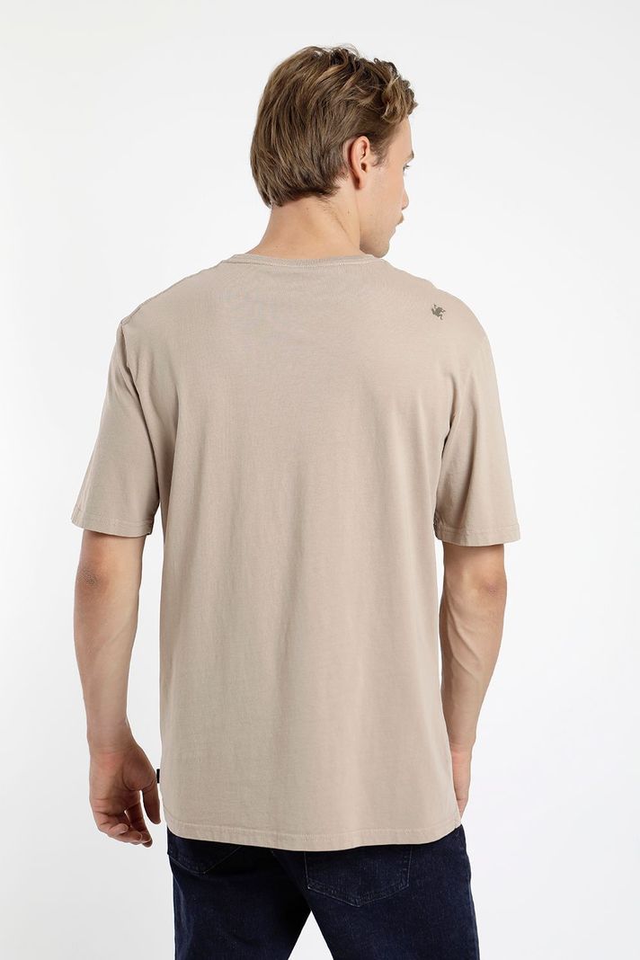 Polera manga corta hombre Plain camel -1