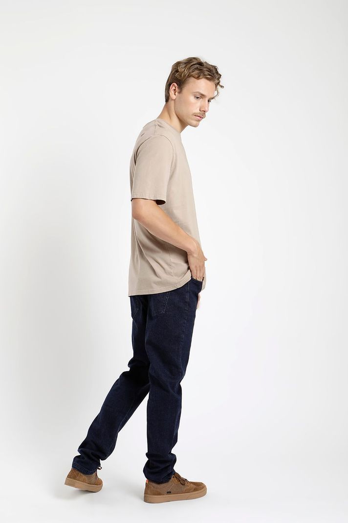 Polera manga corta hombre Plain camel -2