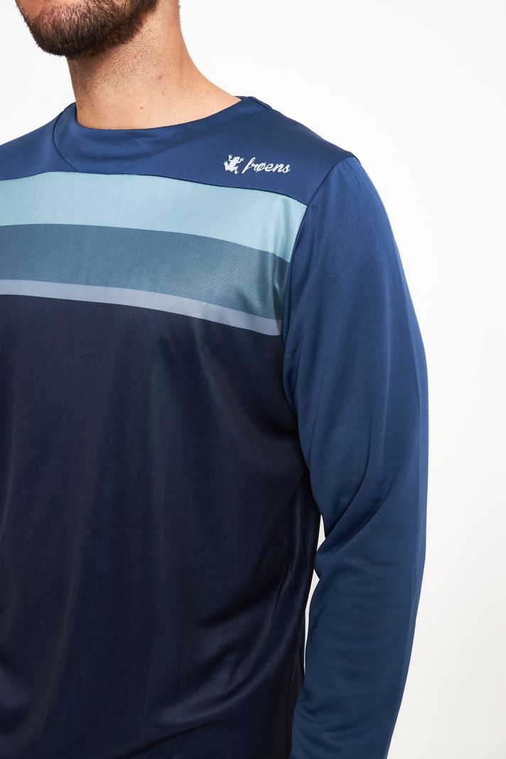 Polera manga larga hombre MTB azul -1