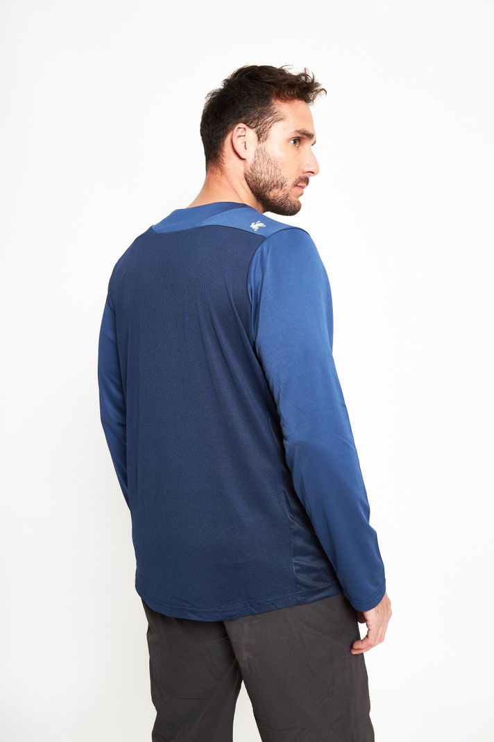 Polera manga larga hombre MTB azul -2