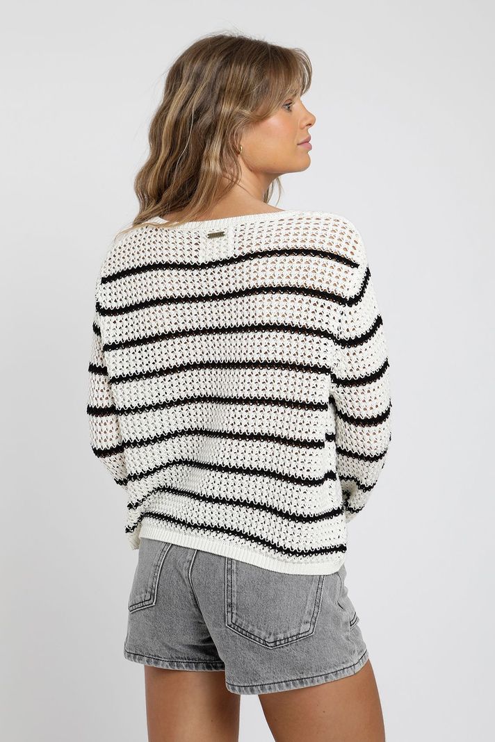 Chaleco Mujer Tacas Stripes Blanco -2