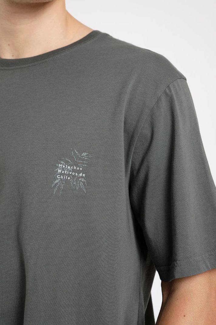 Polera manga corta hombre Helechos  -3