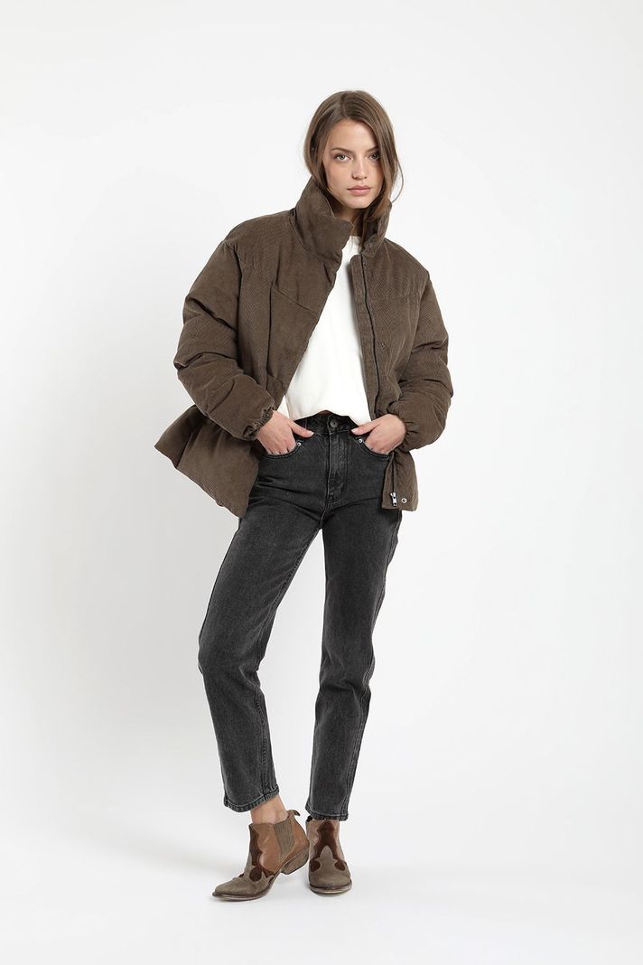 Parka Mujer café Aymara Corduroy Froens-3