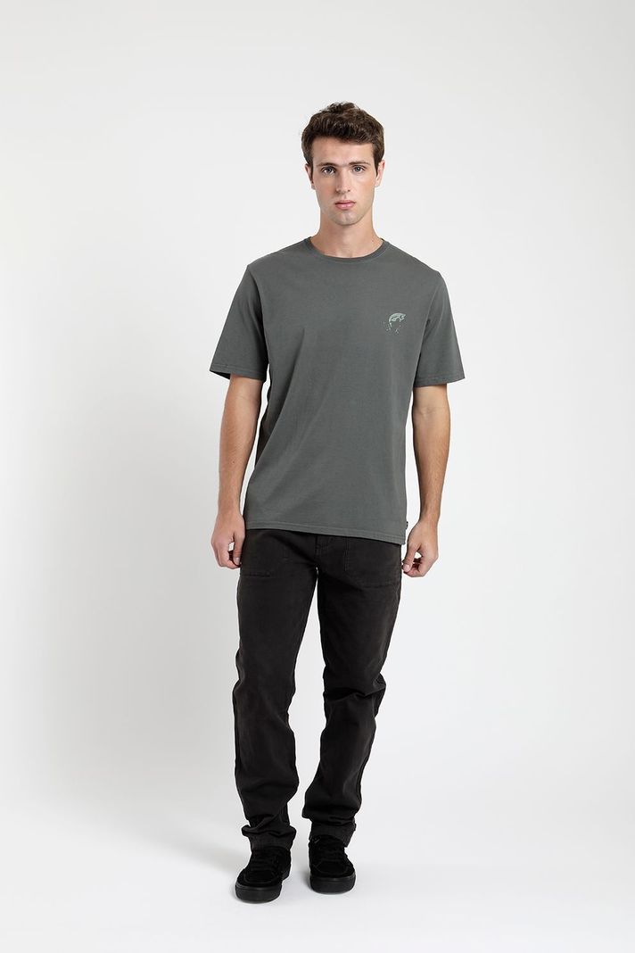 Polera manga corta hombre Pesca verde -2