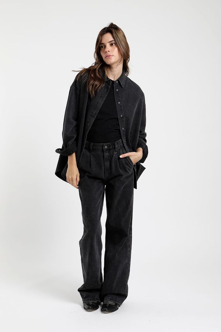 Blusa mujer denim  -3