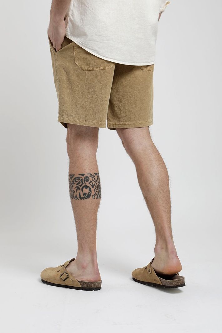 Short Hombre Texture beige -2