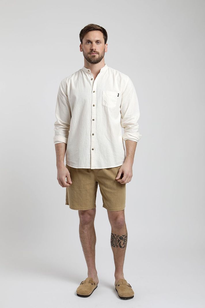 Short Hombre Texture beige -3