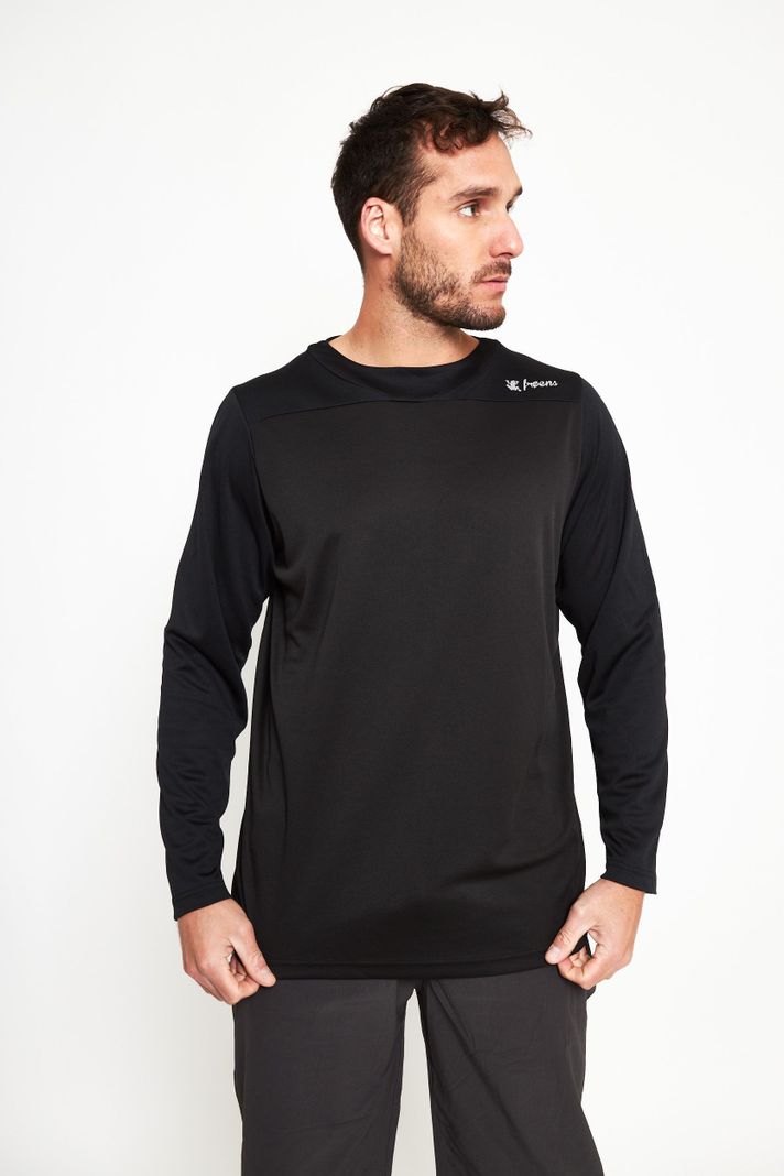 Polera manga larga hombre MTB negro -0