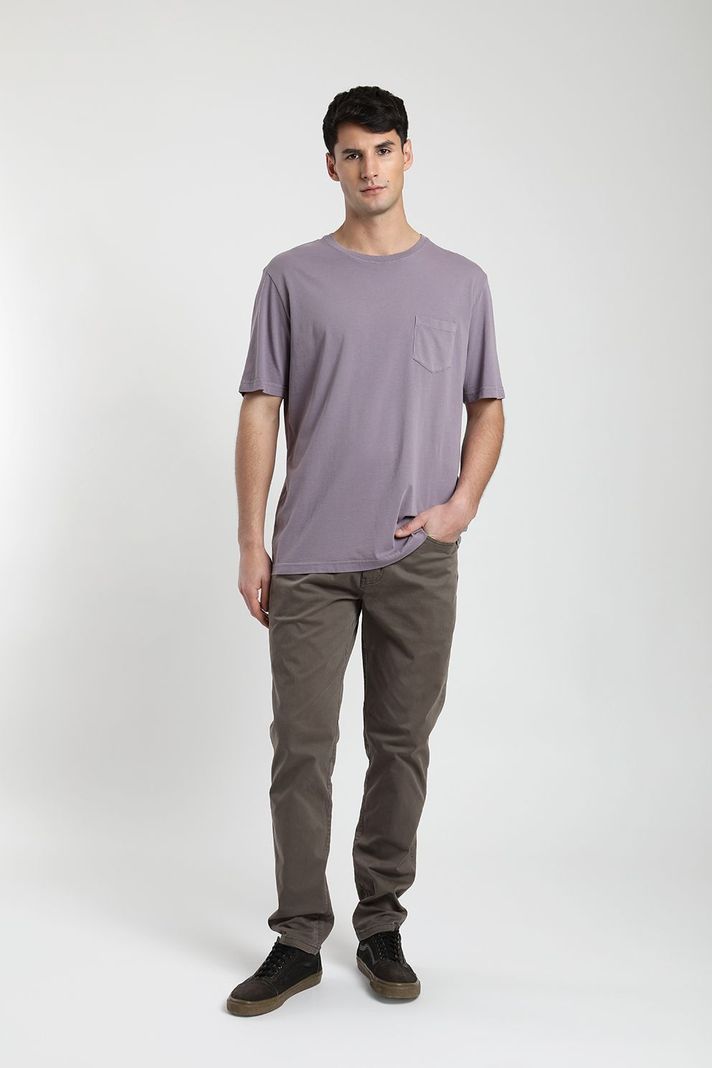 Polera manga corta hombre Bolsillo Stitch malva -3
