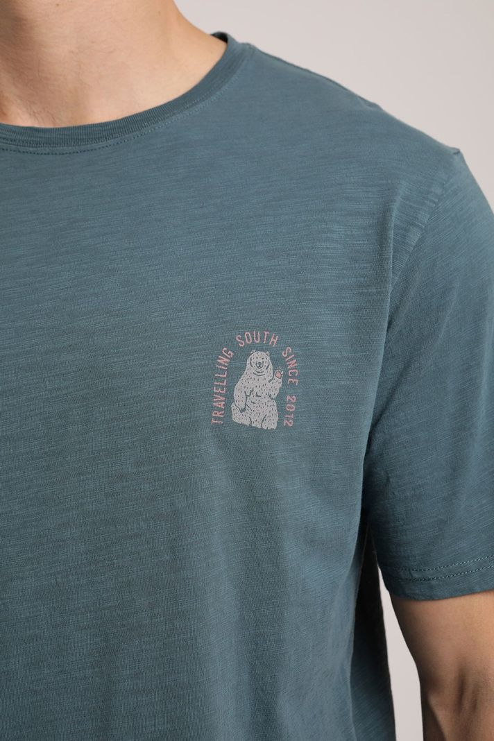 Polera manga corta hombre Oso azul  -1