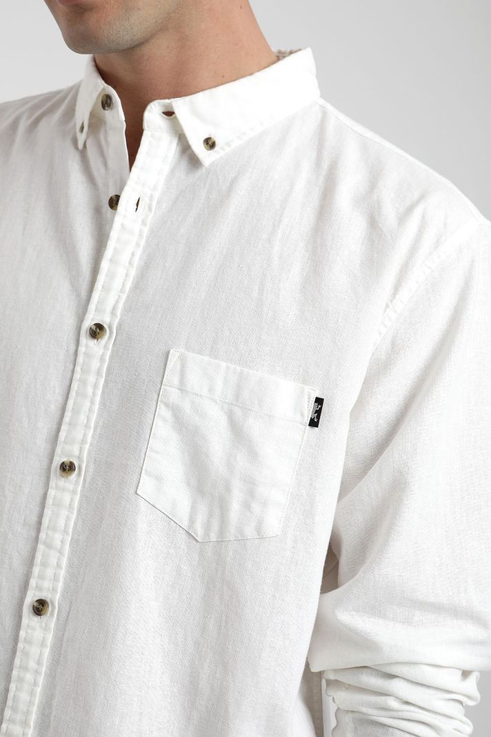 Camisa manga larga Basic blanco -1