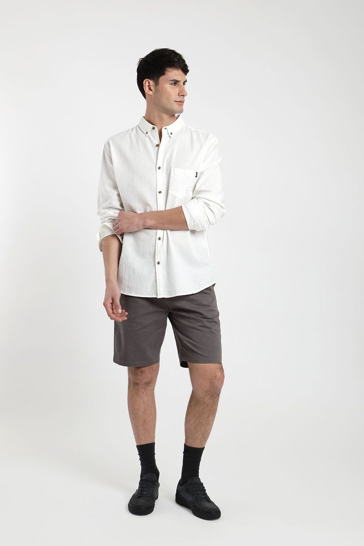 Camisa manga larga Basic blanco -3