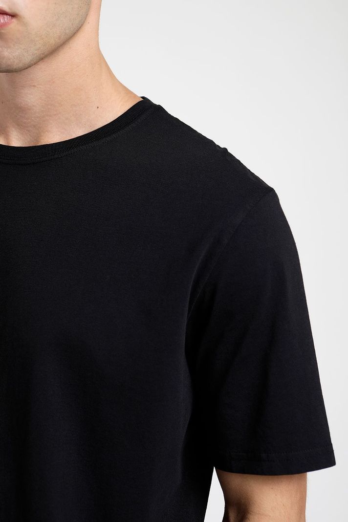 Polera manga corta hombre Plain negro -3