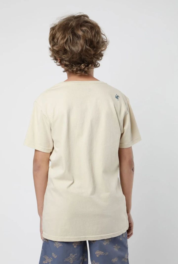 Polera manga corta kids playa beige  -1