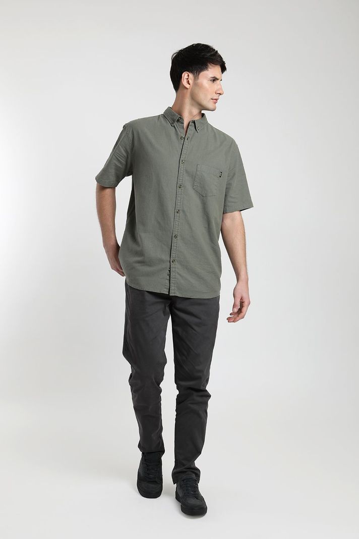 Camisa manga corta Classic verde -3