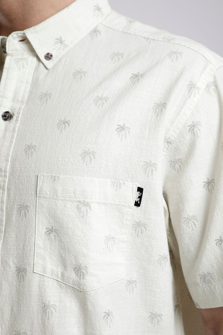 Camisa Manga Corta Hombre Palmeras -1