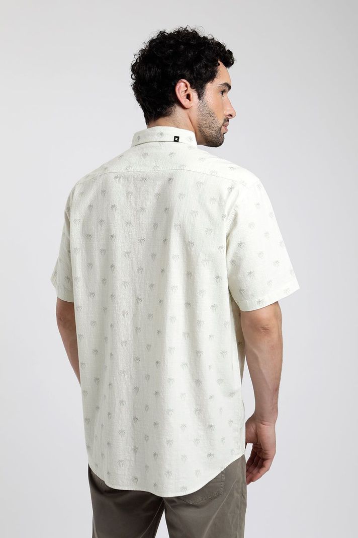 Camisa Manga Corta Hombre Palmeras -2