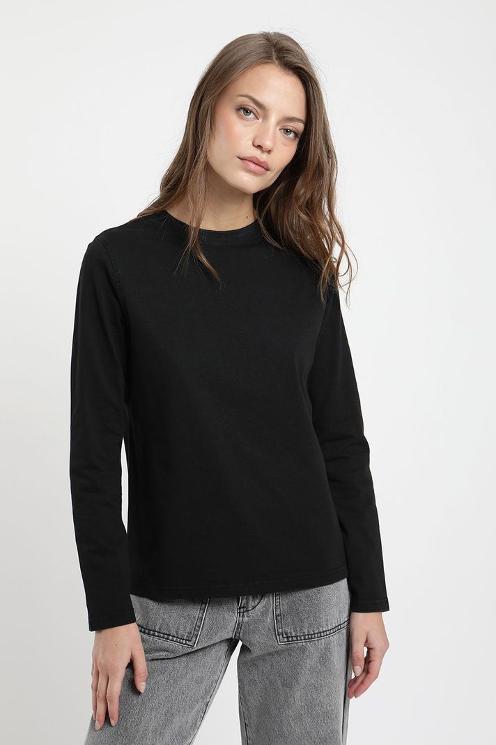 Polera manga larga Mujer Nalca Froens Negro XS