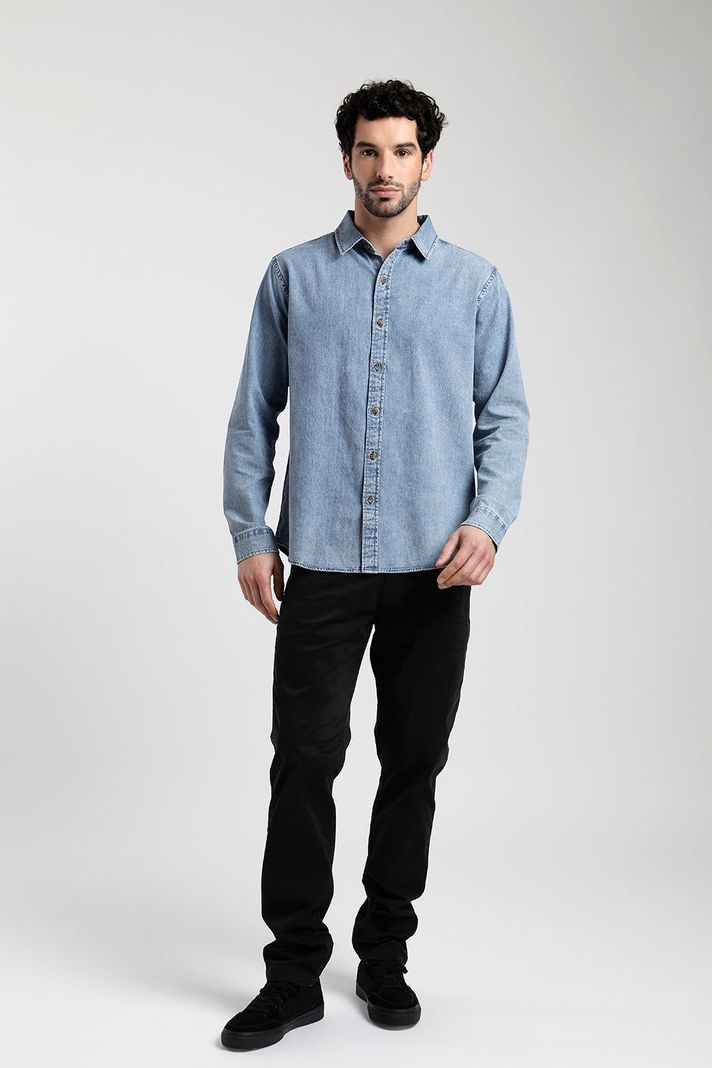 Camisa Manga Larga Hombre Denim -3