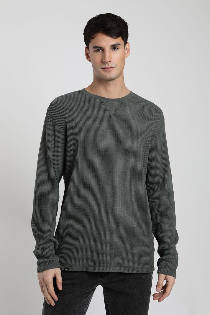 poleron hombre crew verde -0