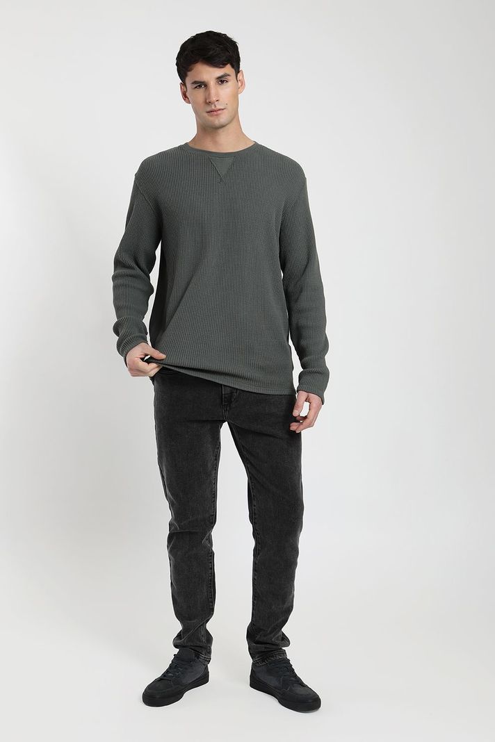 poleron hombre crew verde -3