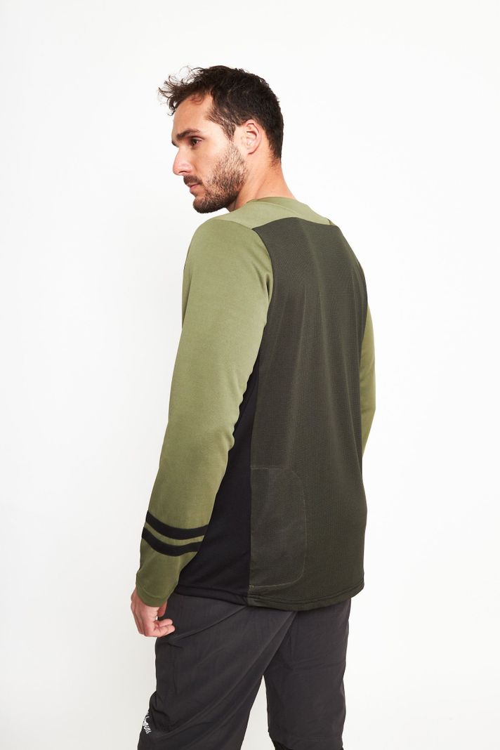 Polera manga larga hombre MTB oliva -1