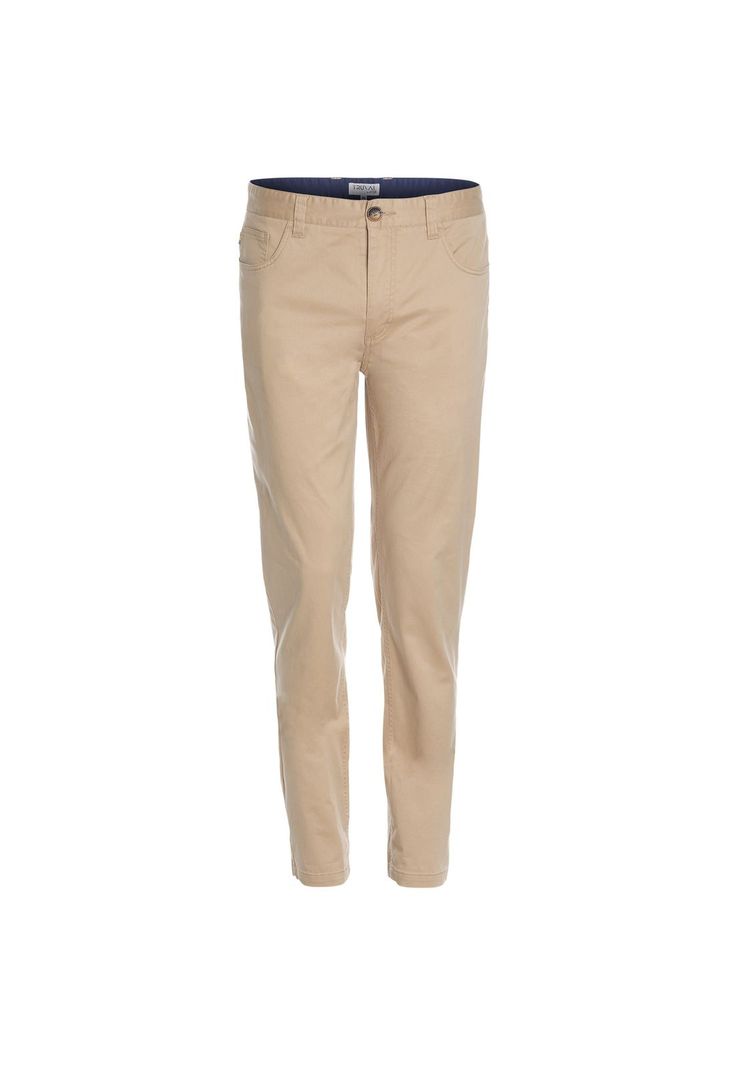 Pantalón Hombre 5 Bolsillos Slim Fit Spandex Beige-3