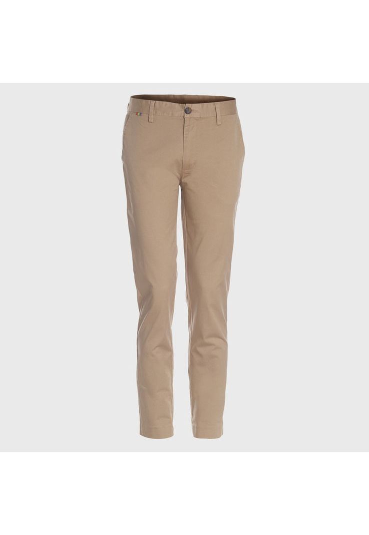 Pantalon Frente Plano Slim Fit Estampado Spandex-0