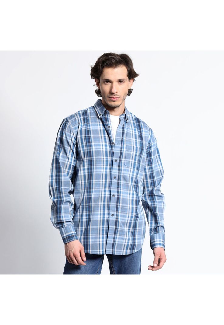 Camisa Manga Larga Trevira Cuadros Regular Fit-0