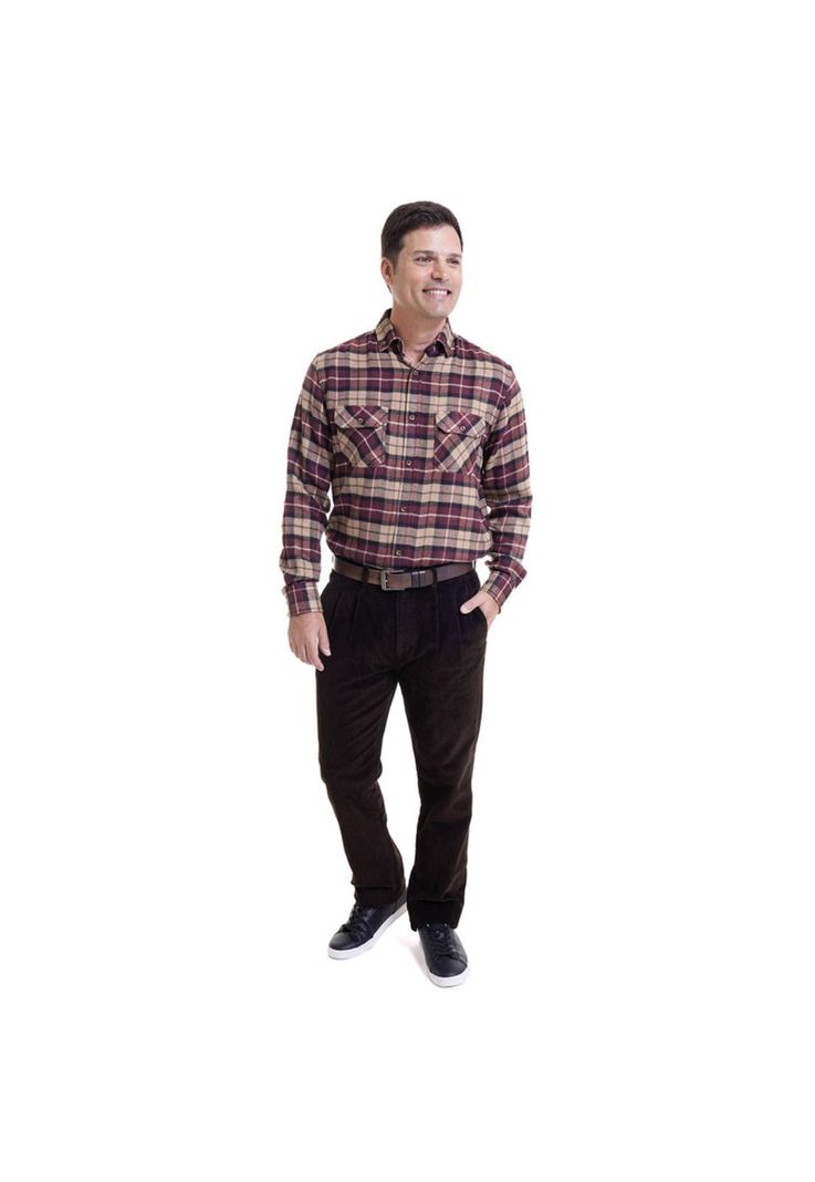 Camisa Leñadora Café Claro-2