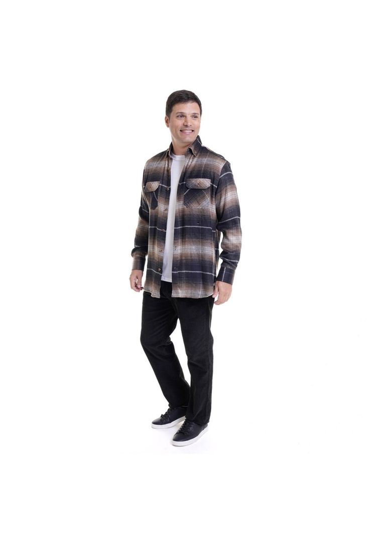 Camisa Leñadora Café Oscuro-2