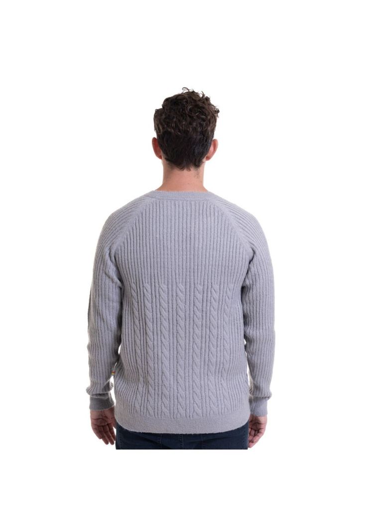 Sweater Cuello Redondo Textura Melange medio-1