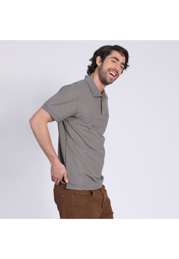 Polera Manga Corta Piqué Estampada Morado-1