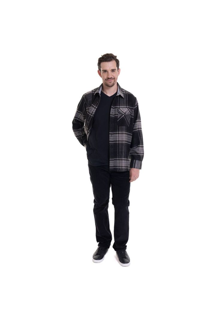 Camisa Leñadora Pizarra-2