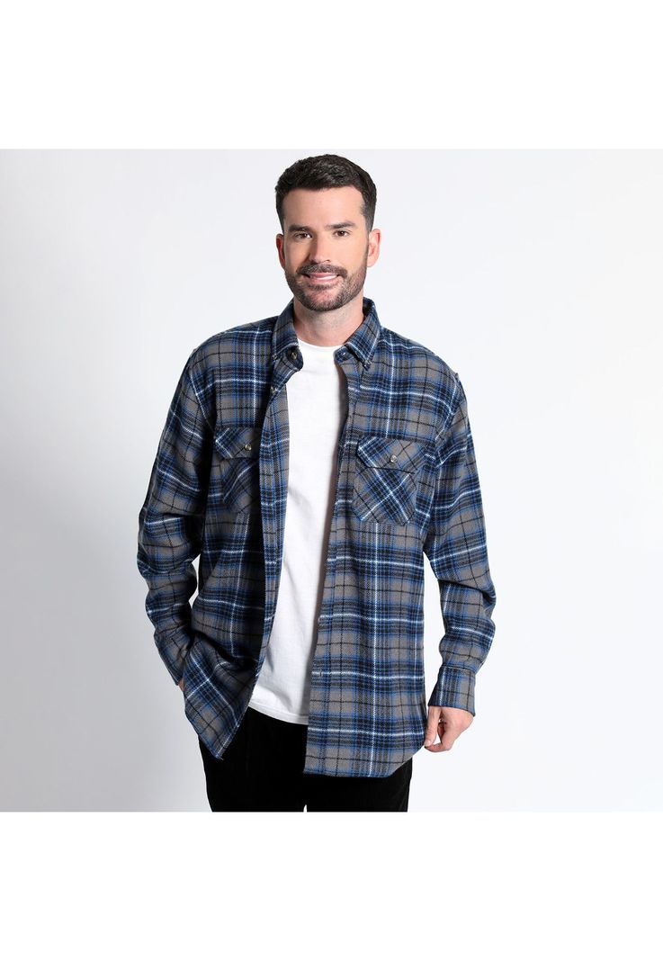 Camisa Leñadora Manga Larga -0