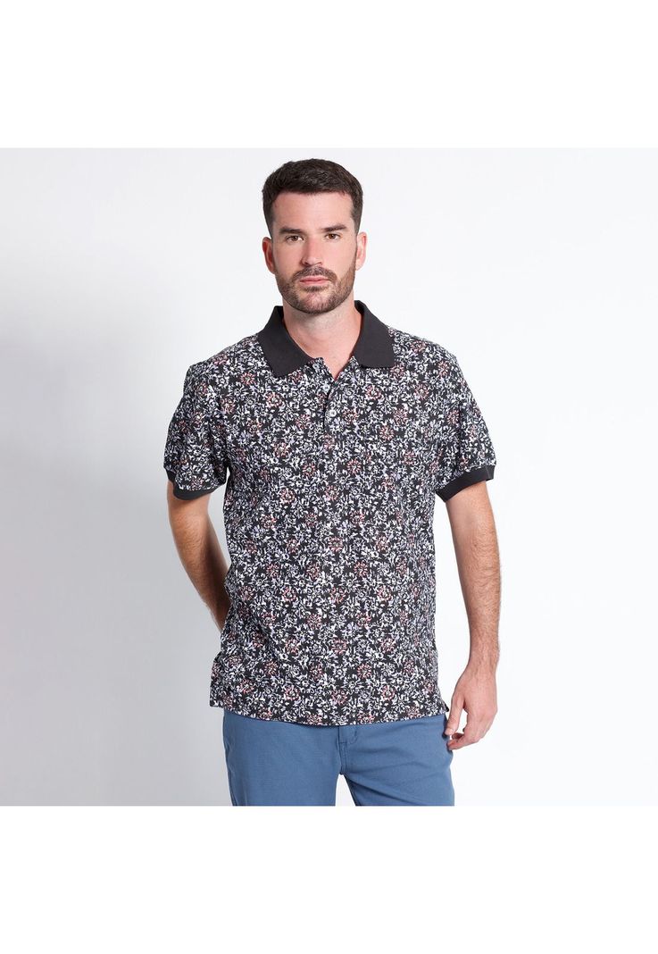 Polera Piqué Estampada Manga Corta Regular Fit-0