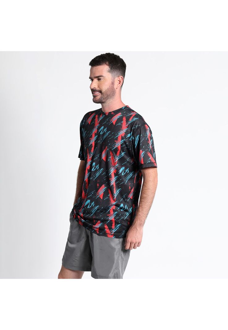 Polera Manga Corta Full Print Deportiva Regular Fit-2