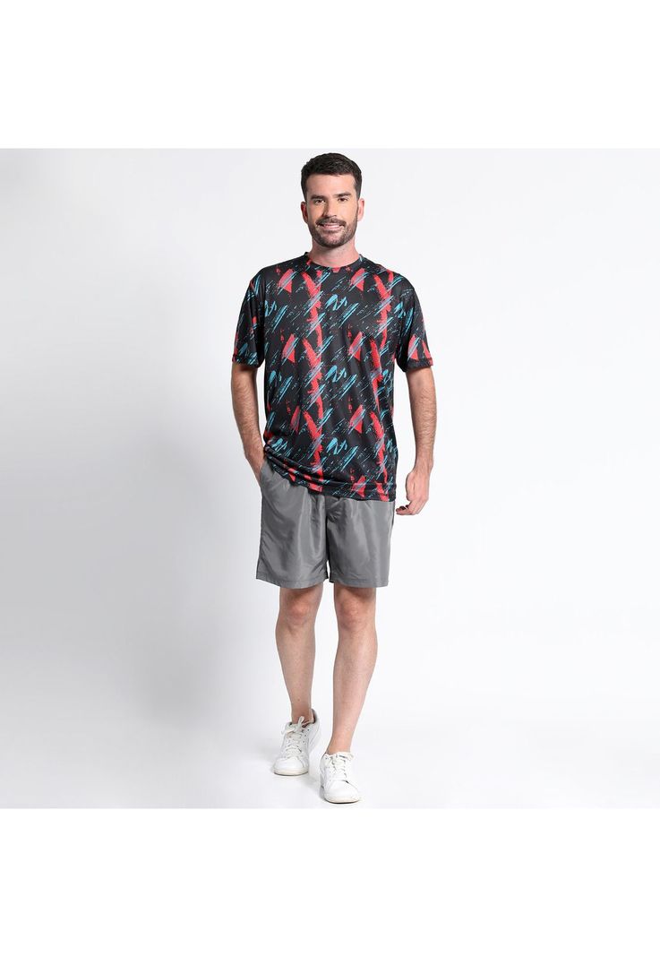 Polera Manga Corta Full Print Deportiva Regular Fit-3