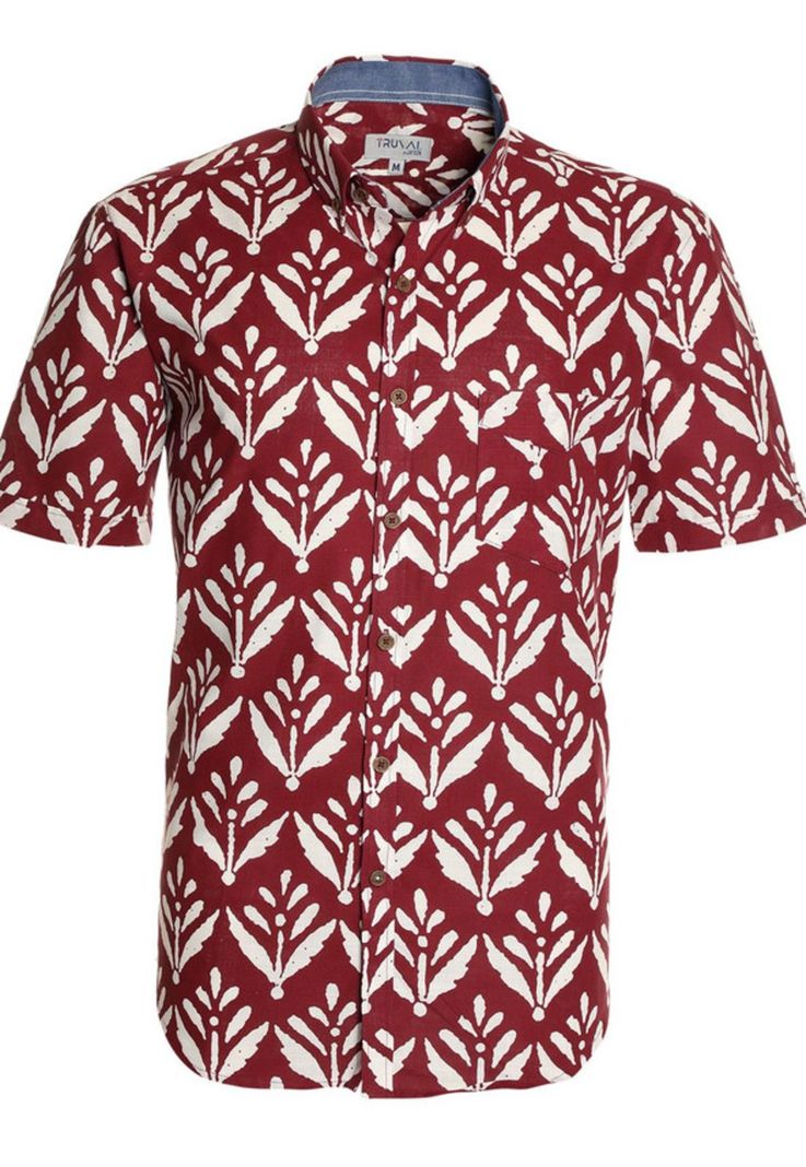 Camisa Estampada Diseño Mc Burdeo-3