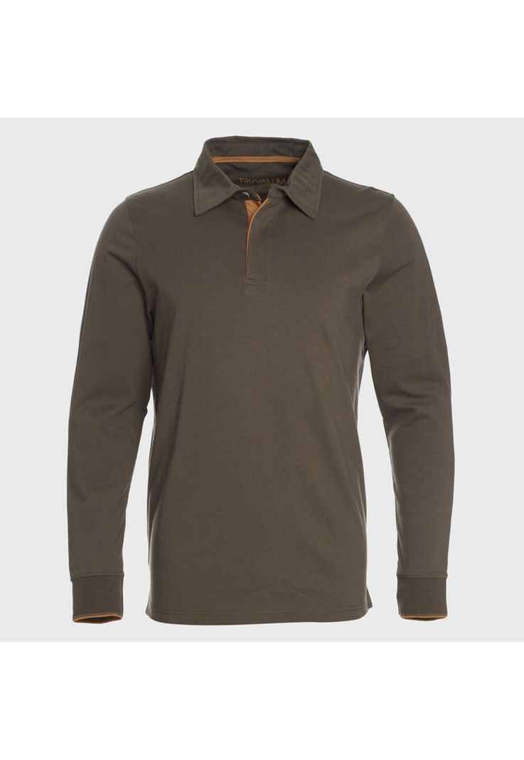 Polera Manga Larga Cuello Camisero Regular Fit-0