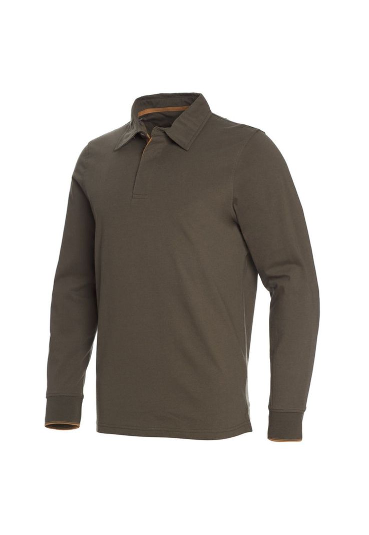Polera Manga Larga Cuello Camisero Regular Fit-1
